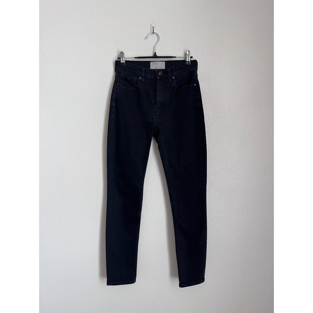 Everlane Stretch High Rise Cigarette Jean in Black Size 26